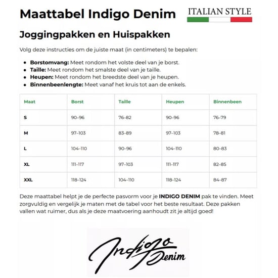 Indigo Denim Denim joggingpak heren donker alaba - Image 2
