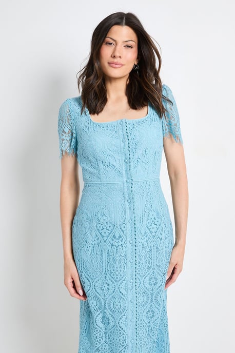 Lace Button Midi Dress - Image 2