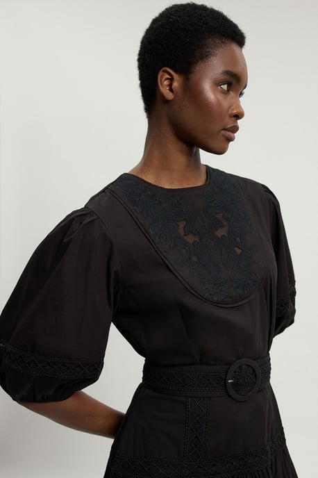 Poplin Belted Midi Dress - Image 2