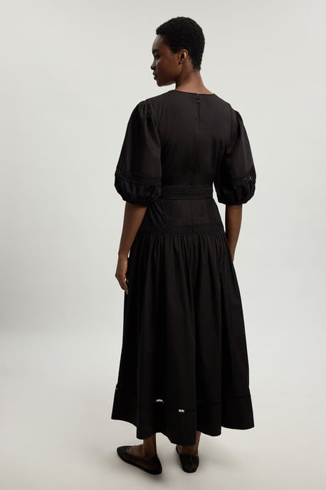 Poplin Belted Midi Dress - Image 3