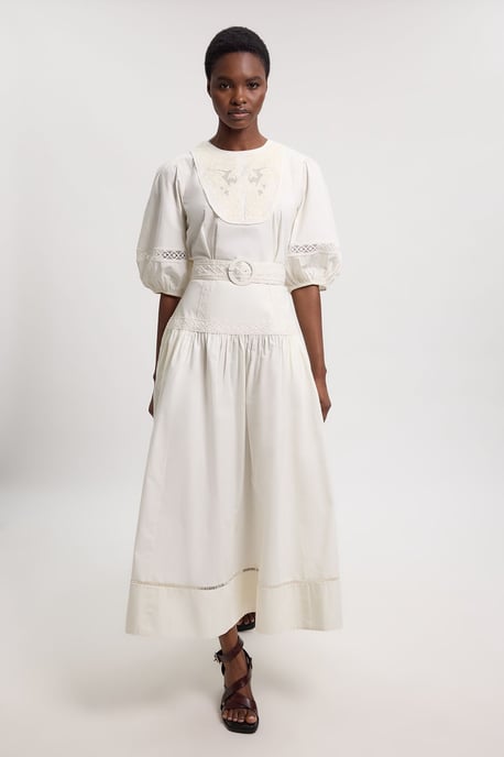 Poplin Belted Midi Dress - Image 2