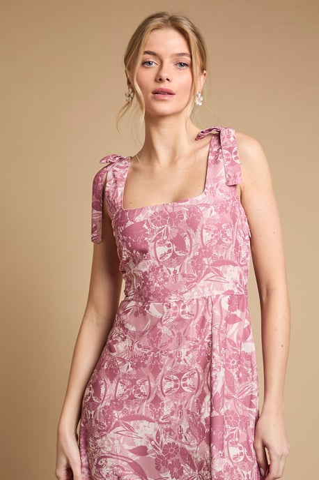 Petite Floral Tie Shoulder Midaxi Dress - Image 4