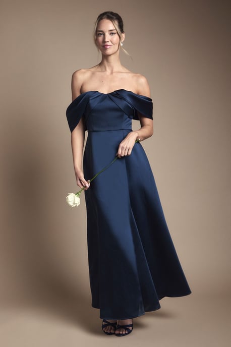 Bandeau Wrap Skirt Maxi Bridesmaid Dress - Image 1
