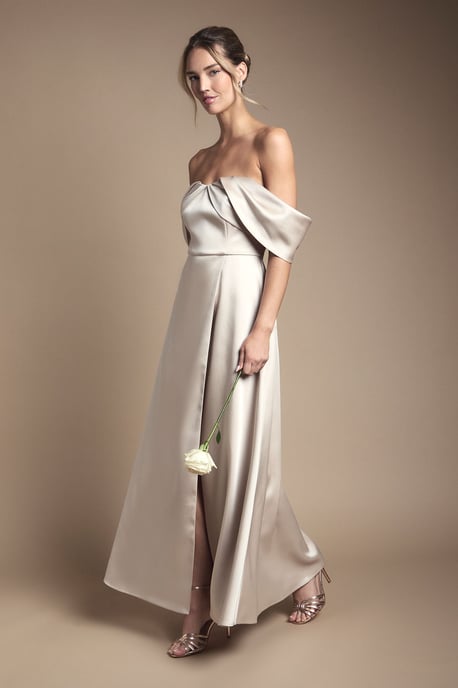 Bandeau Wrap Skirt Maxi Bridesmaid Dress - Image 1