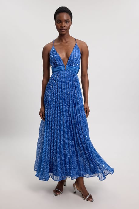Beaded Embellished Full Maxi Dress - Image 1