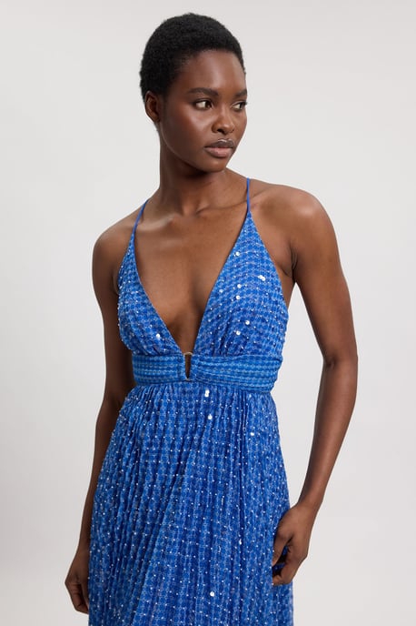 Beaded Embellished Full Maxi Dress - Image 2