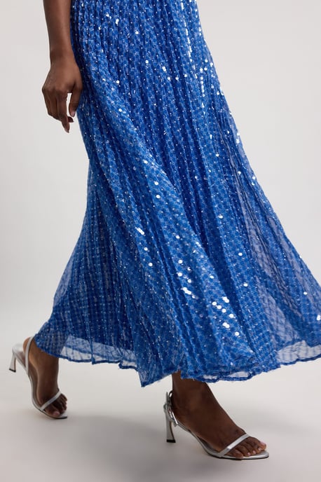 Beaded Embellished Full Maxi Dress - Image 4