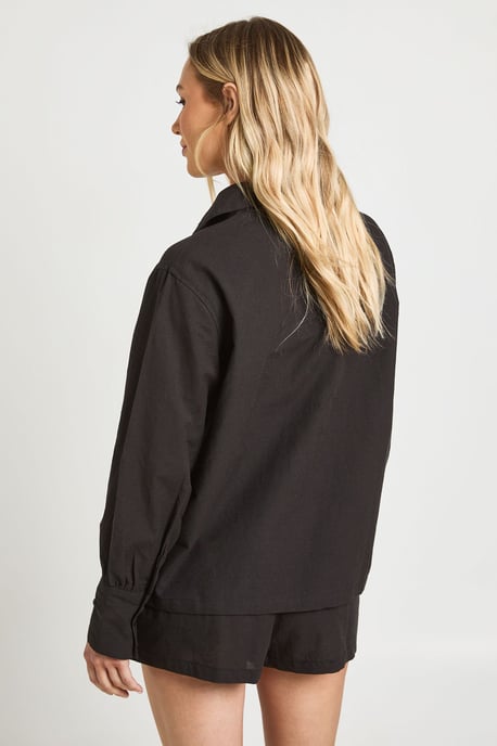 Petite Linen Look Tie Side Wide Leg Trousers - Image 2