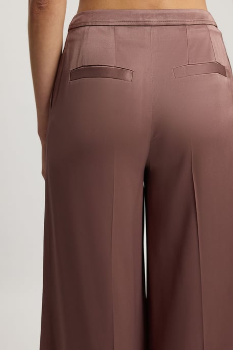 Satin Viscose Tailored Kick Flare Trouser - Image 5