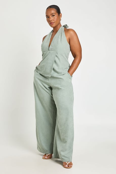 Plus Peached Wide Leg Trouser - Image 1