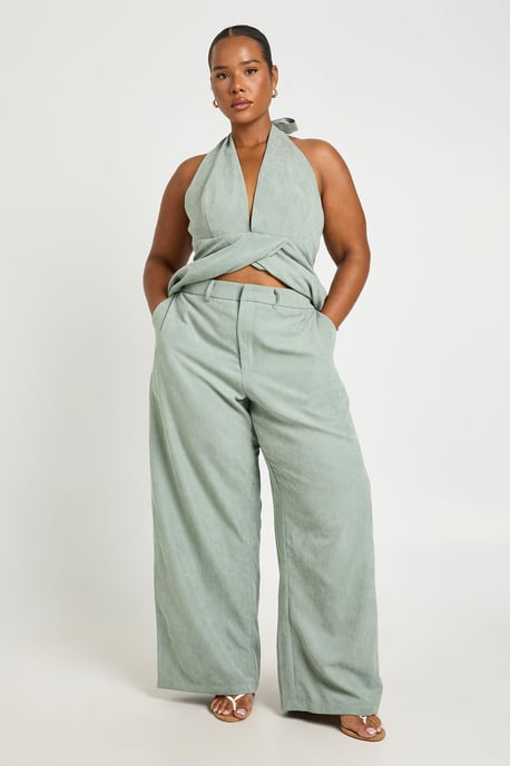 Plus Peached Wide Leg Trouser - Image 3