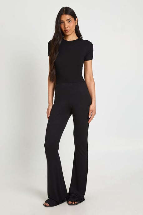 Tall Basic High Waist Fit & Flare Trouser - Image 1