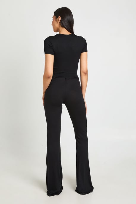 Tall Basic High Waist Fit & Flare Trouser - Image 2