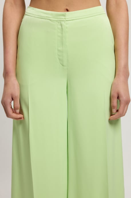Satin Viscose Tailored Kick Flare Trouser - Image 6