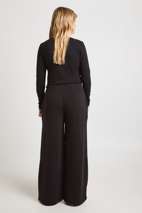 Petite Wrap Front Long Sleeve Top And Straight Leg Jogger Tracksuit - Image 2