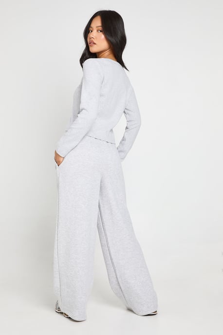 Petite Scoop Neck Long Sleeve Top And Straight Leg Jogger Tracksuit - Image 3
