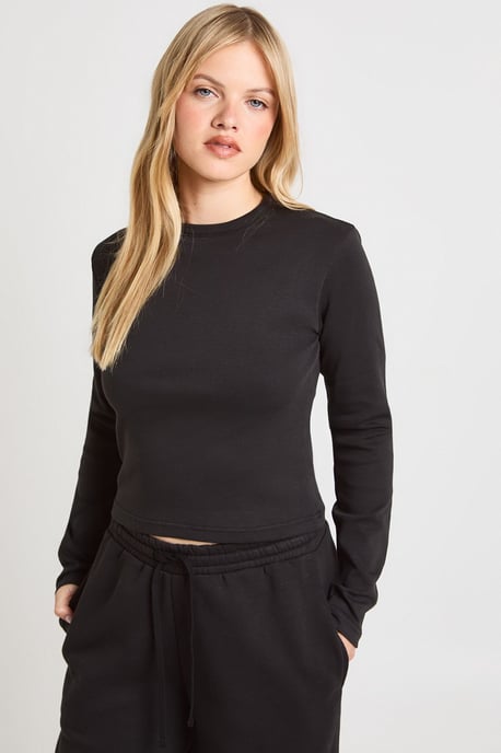 Petite Crew Neck Long Sleeve Top And Straight Leg Jogger Tracksuit - Image 3