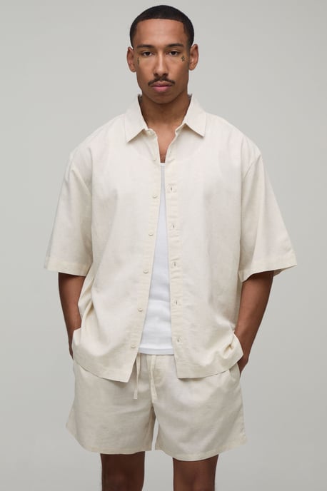 Oversized Half Sleeve Location Shirt and Relaxed Short - Image 3