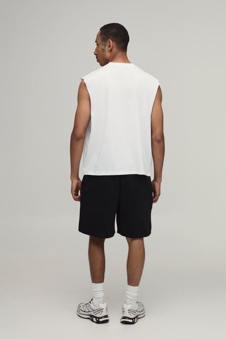 Homme Printed Oversized Boxy Drop Armhole Tank & Baggy Short Set - Image 2