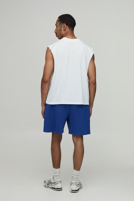 Homme Printed Oversized Boxy Drop Armhole Tank & Baggy Short Set - Image 2