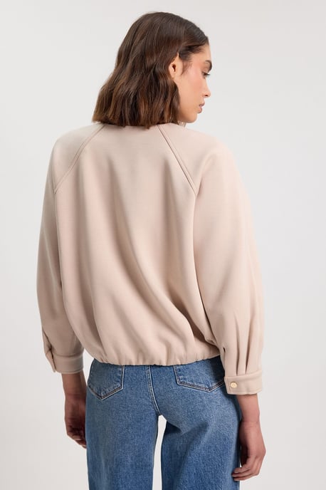 Jersey Scuba Zip Up Bomber Jacket - Image 3