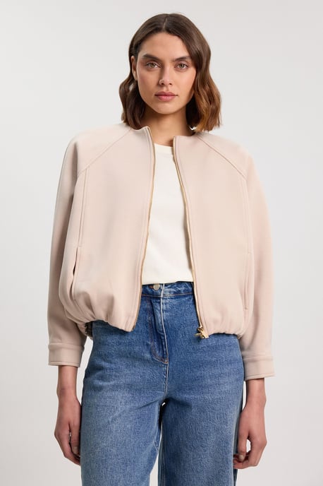 Jersey Scuba Zip Up Bomber Jacket - Image 4