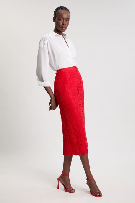 Lace Woven Midi Skirt - Image 1