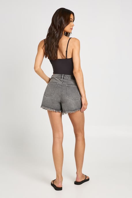 Tall High Waist Ripped Mom Shorts - Image 2