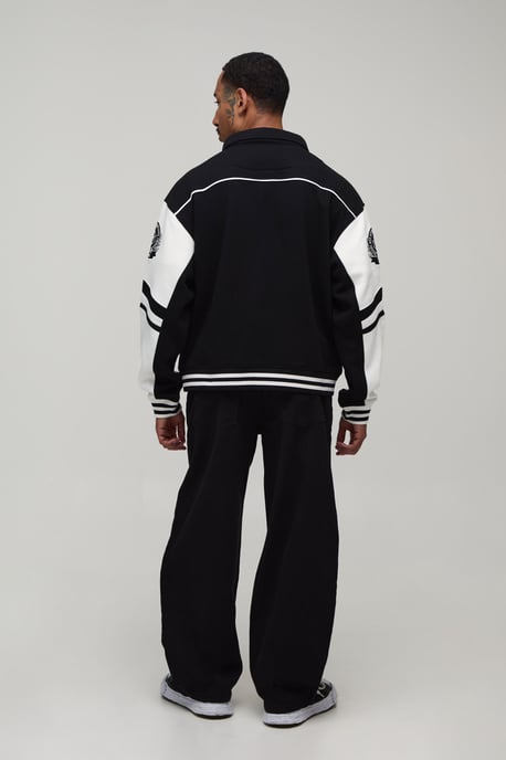 Regular Fit Collared Certified Varsity Jersey Jacket - Image 2