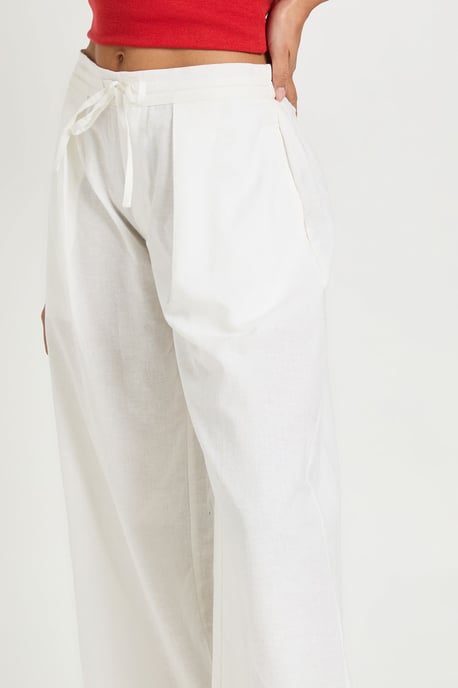 Linen Look Barrel Leg Trouser - Image 4
