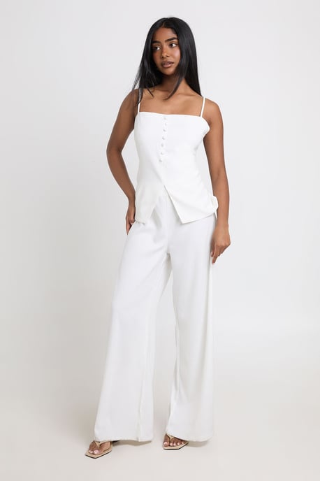 Bandeau Tailored Wide Leg Jumpsuit - Image 1
