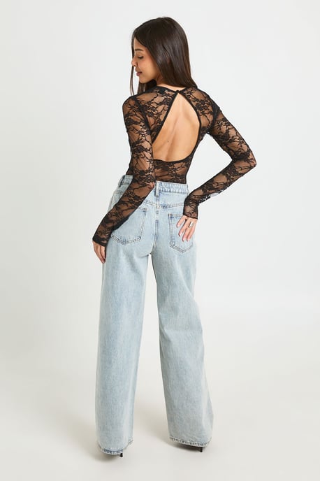 Lace Long Sleeve Bodysuit - Image 2
