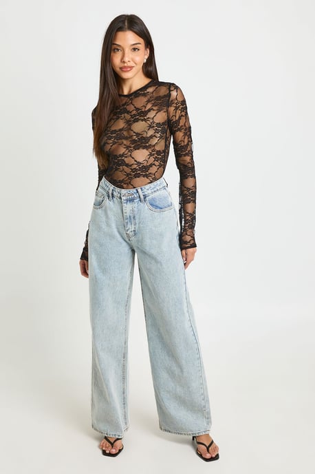 Lace Long Sleeve Bodysuit - Image 3