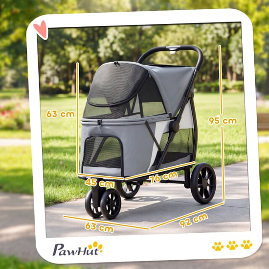 4goodz Luxe hondenkar hondenbuggy tot 20 kg met achterzak - - Image 2