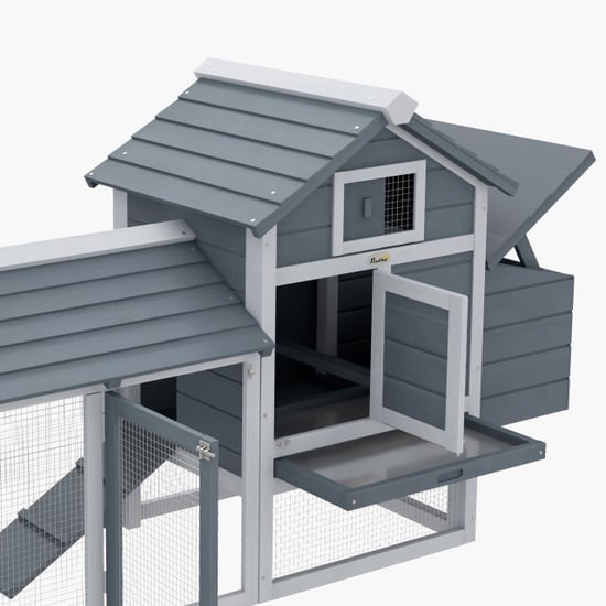 4goodz Pawhut kippenhok met uitloop & nestkast 54x151x87 cm - - Image 2