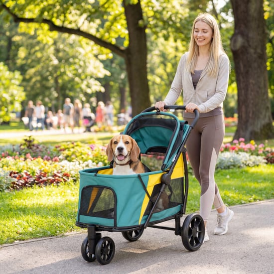 4goodz Luxe hondenkar hondenbuggy tot 20 kg met achterzak groen - Image 3