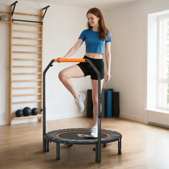 4goodz Fitnesstrampoline opvouwbaar rebounder met verstelbare handgreep 102 cm - Image 5