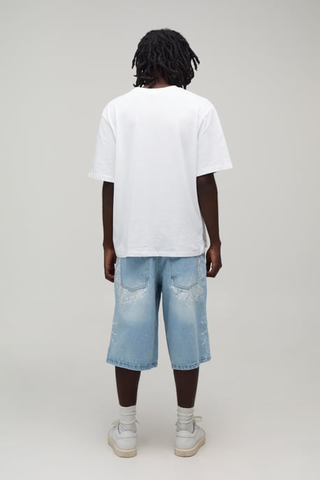 Scorpion Embroidered Longline Jorts - Image 2