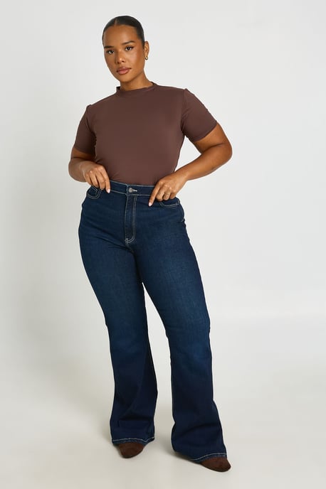 Plus High Waist Booty Lifting Flared Jean - Image 4