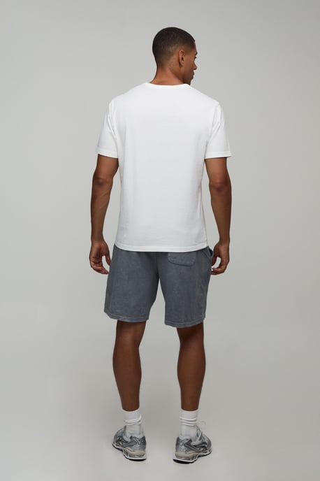 Baggy Premium Interlock Seam Detail Washed Short - Image 2