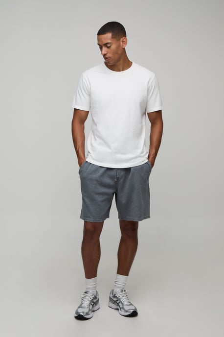 Baggy Premium Interlock Seam Detail Washed Short - Image 4