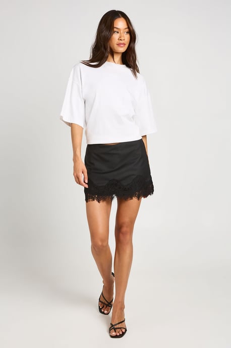 Tall Lace Trim Crepe Skort - Image 3