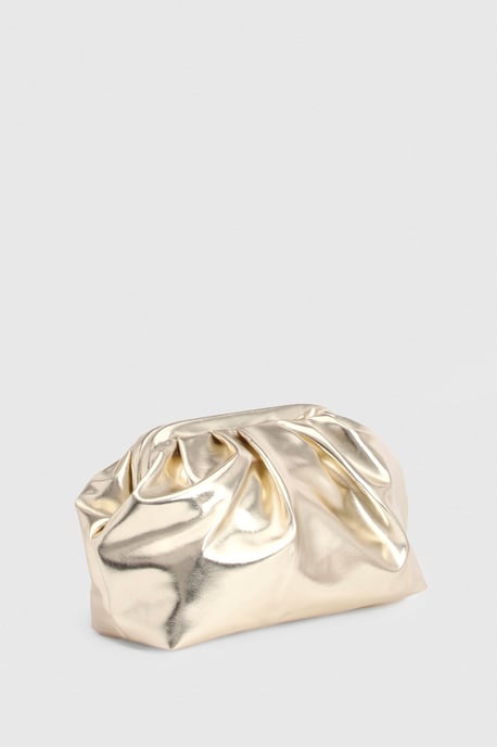 Metallic Slouchy Clutch Bag - Image 3