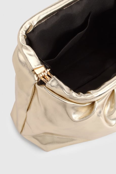 Metallic Slouchy Clutch Bag - Image 4