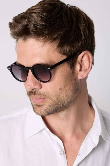 Black Round Sunglasses - Image 2