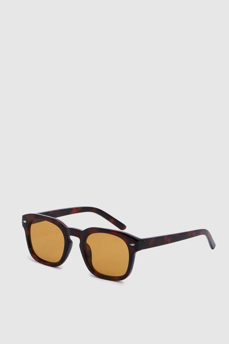 Dark Tortoiseshell Retro Sunglasses - Image 1