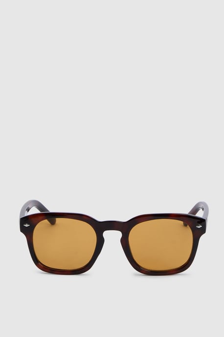 Dark Tortoiseshell Retro Sunglasses - Image 3