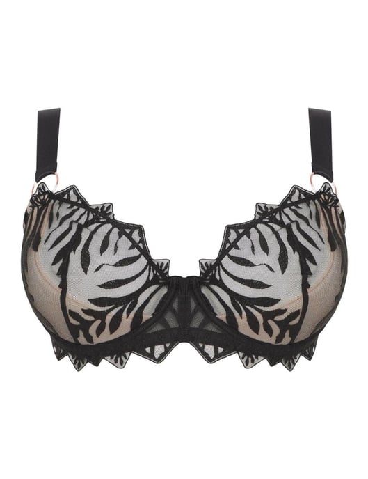 Figleaves Tease Balcony Bra - Black - Image 1
