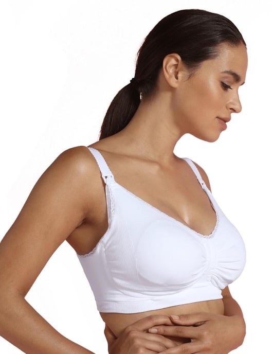 Carriwell Padded & Carri-Gel Nursing Bra - White - Image 3