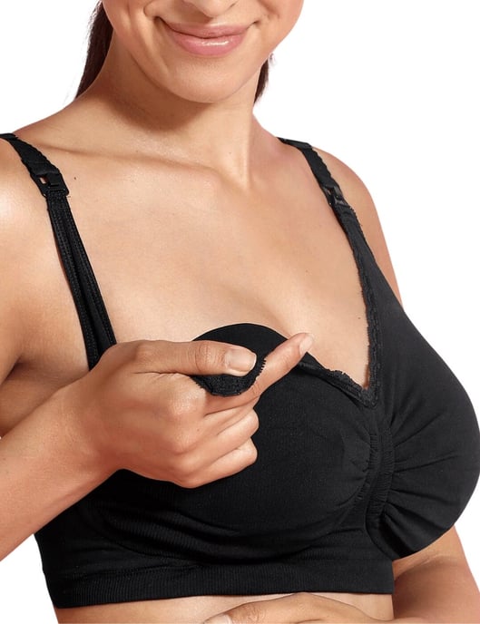 Carriwell Padded & Carri-Gel Nursing Bra - Black - Image 4